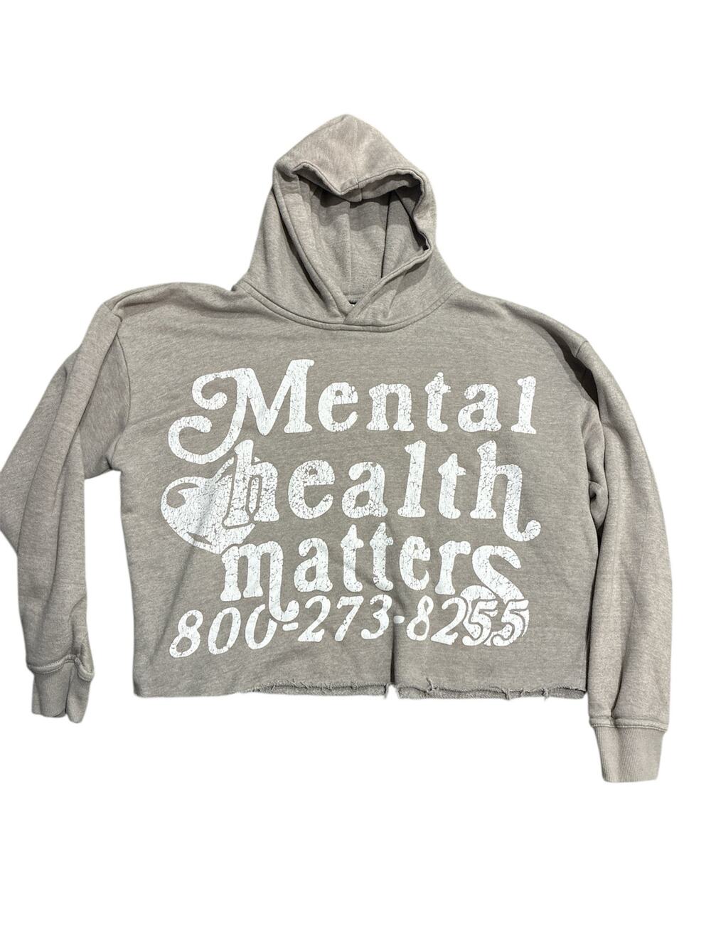 Euphoric 777 Cropped Raw Hem Hoodie Y2K Grunge Vibes
